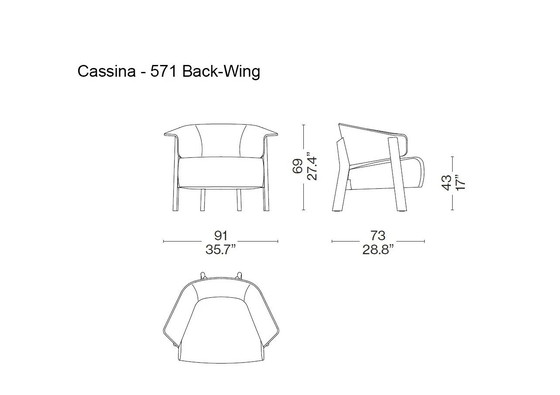 Image 1 of Patricia Urquiola "Back Wing" Armchair Cassina Edition