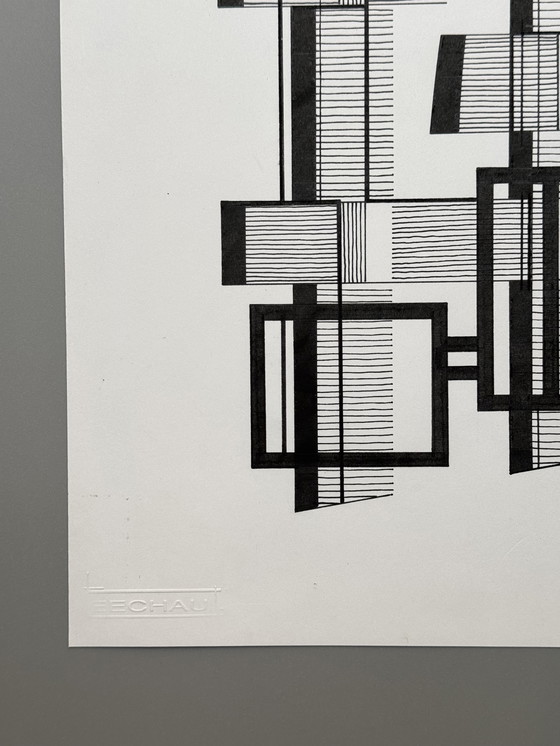 Image 1 of Eugène Eechaut (1928-2019) - 2 Works, Ink, 1987/88