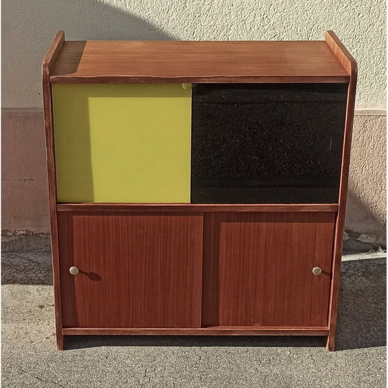 Image 1 of Vintage teak and glass display cabinet, 1960