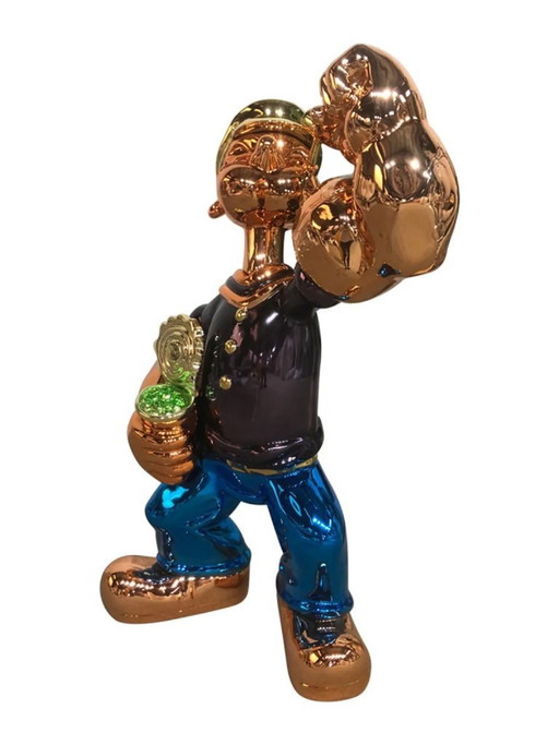 Escultura de fibra de vidrio - Personaje de cómic marinero - Multicolor