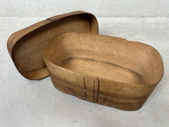 Image 1 of Boîte en bois ancienne - boîte à fromage