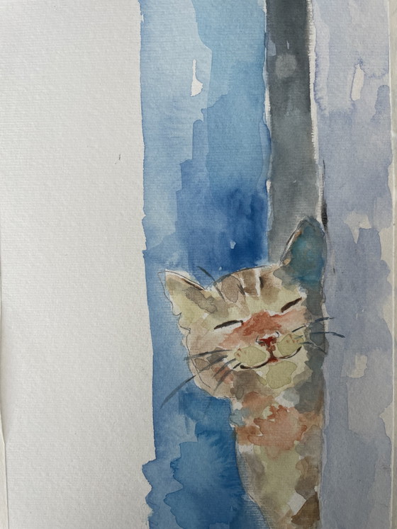 Watercolor Kitten – Paintings & Drawings, Paper (photo 2 of 6)