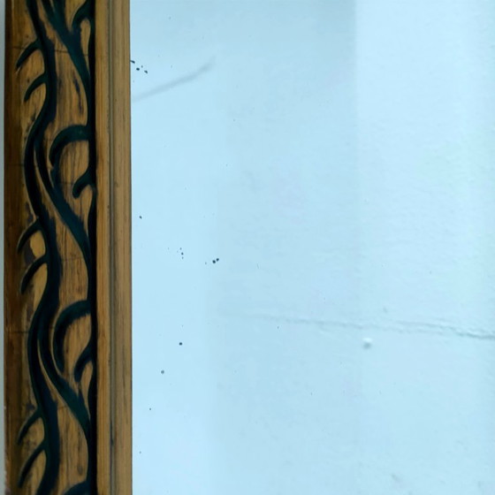 Espejo de cuerpo entero característico del Art Nouveau/Jugendstil (Renacimiento). Espejo de pared (90 x 35 (photo 11 of 12)