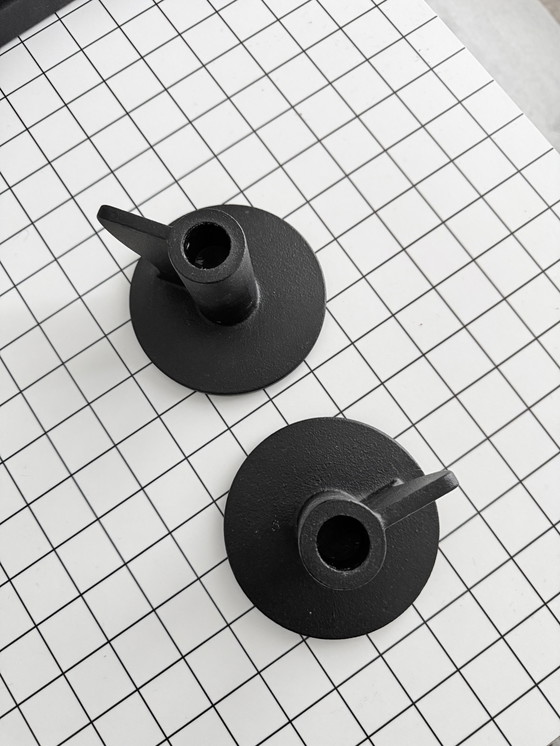 Image 1 of Pair of vintage 1980s IKEA design candlesticks