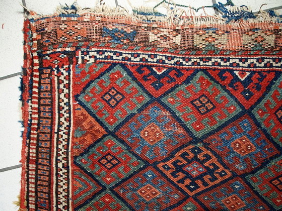 Image 1 of Handmade antique collectible Persian Kurdish bag 1.8' x 2.4' (56cm x 73cm) 1880s - 1C451
