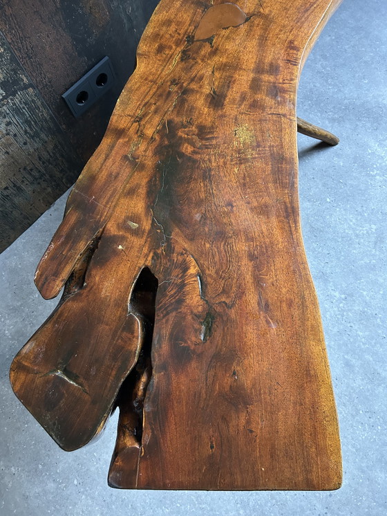 Image 1 of Set originele vintage boomstam salon tafels