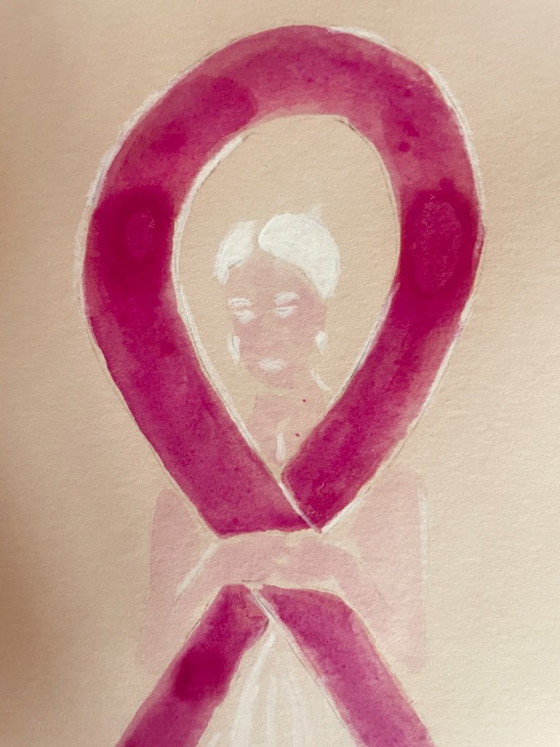 Quadro firmato ritratto femminile creazione per Ottobre Rosa « Apprivoiser » – Dipinti e disegni, Paper (photo 5 of 10)