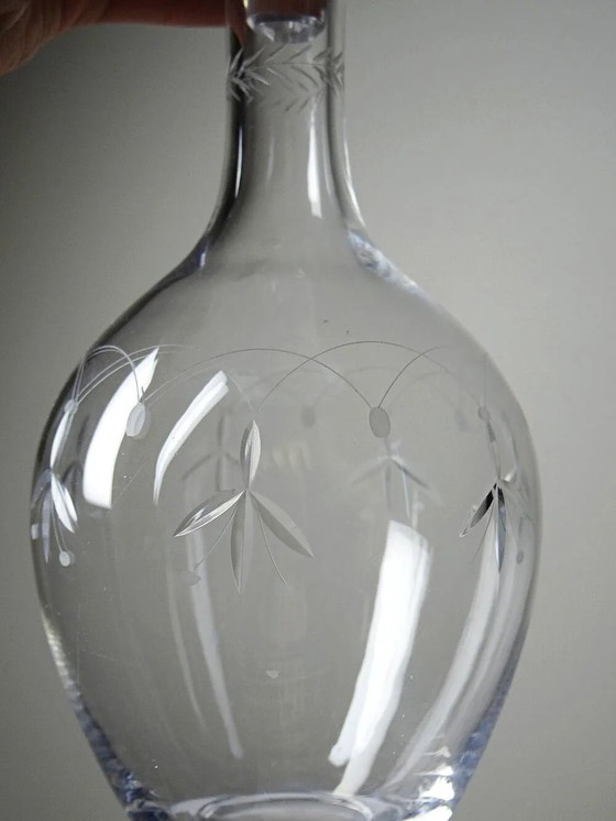 Antique crystal decanter from Nancy, engraved, circa . – Glass & Decanter, Glass (photo 10 of 14)