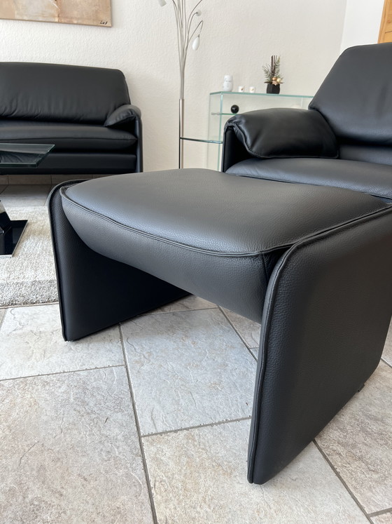 Image 1 of Leolux Bora-Beta Leder senso schwarz Sitzgruppe neuwertig