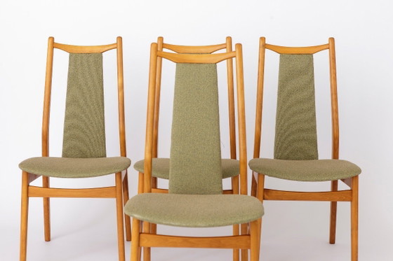 Image 1 of Vintage Dining Chairs Set of 4, Mid Century Modern Chairs, 1960s German Casala Chairs, Restored Wooden Dining Chairs