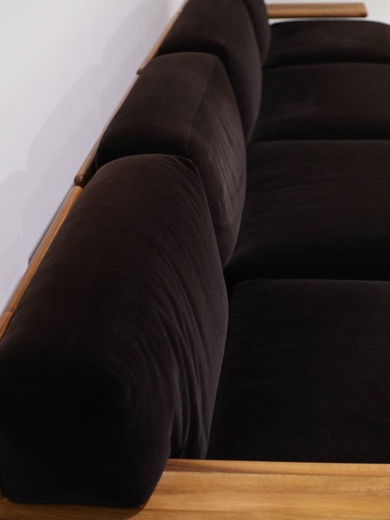 Image 1 of Conjunto de sofás modulares Pianura Mario Bellini Cassina marrón Italia años 70
