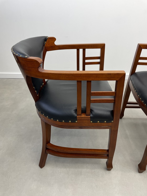 Image 1 of Set van 2 Luxe Art Nouveau Fauteuils / Stoelen