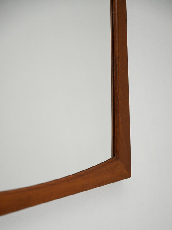 Image 1 of Deense rechthoekige teakhouten spiegel van Aksel Kjersgaard