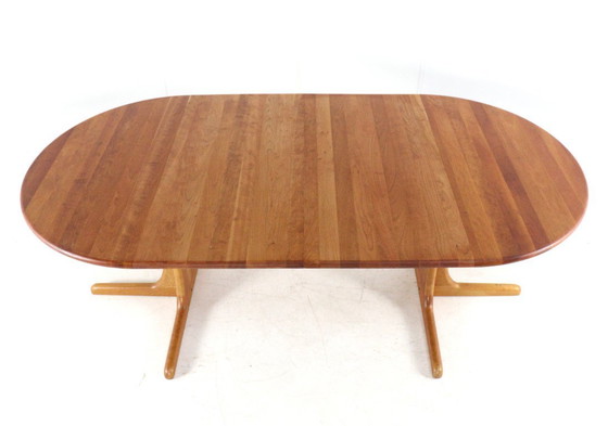 Vintage Round 2x Extendable Dining Table Danish – Wood (photo 17 of 18)