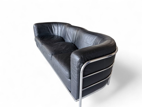 Zanotta Onda 3er Sofa – Leather, Metal (photo 3 of 8)