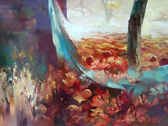 Dipinto a Olio Originale Espressionismo Astratto Paesaggio Giardino Autunnale – Dipinti e disegni, Canvas (photo 4 of 9)