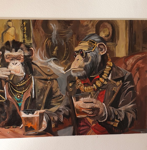 Image 1 of Trois singes dans le bar
