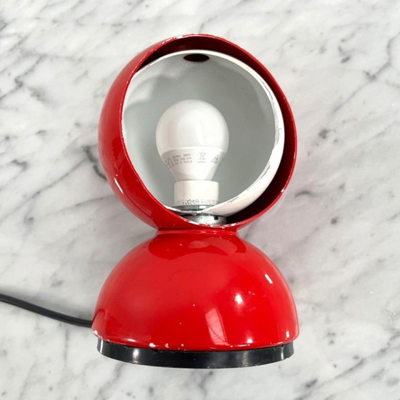 Image 1 of Lampade da tavolo Eclisse rosse di Vico Magistretti per Artemide, anni '60