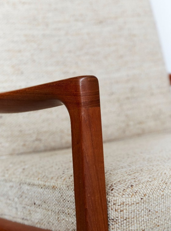 Image 1 of Poltrona Senator Mid-Century con schienale alto in teak di Ole Wanscher per Poul Jeppesen