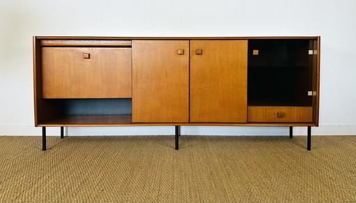 Hoge Scandinavische teakhouten dressoir, jaren 60