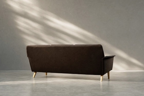 Mid-Century Danish Modern Brown 3-Seater Sofa by Folke Ohlsson for Fritz Hansen, 1960s – 3-5 seaters (photo 11 of 22)