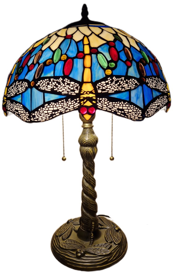 Image 1 of Bellissima lampada da tavolo vintage in stile Tiffany 60x40