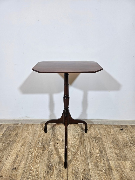 Antique Victorian Mahogany Side Table, 1800s – Wood, Hollywood Regency (photo 14 of 15)