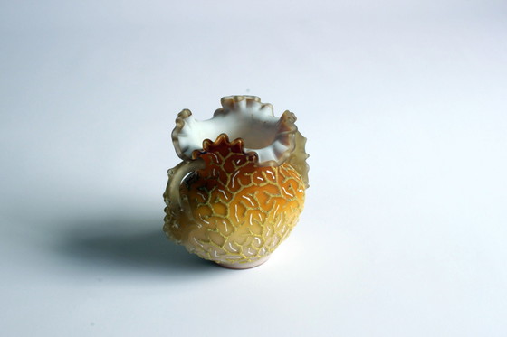 Image 1 of Victorian Glass Coralene Vase, Late 19th Century