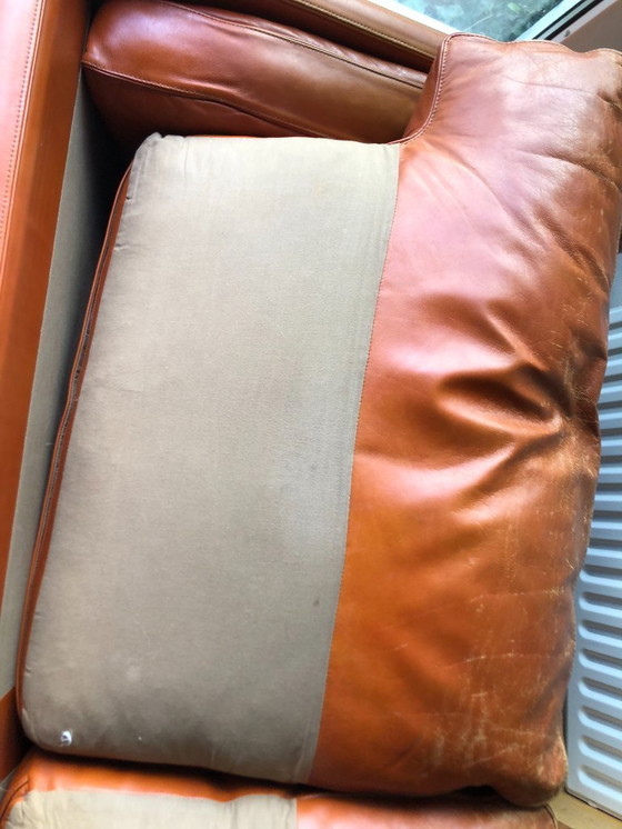 Image 1 of Canapé Poltrona Frau Socrates, design italien, cuir, cognac