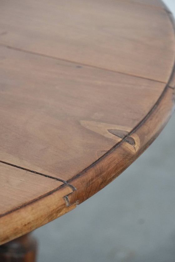 Image 1 of Antico tavolo da pranzo inglese con orecchie pendenti in noce