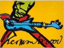 Herman Brood--Color giclee--Guitarman (on canvas)