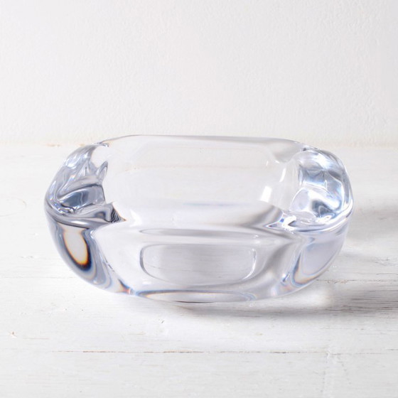 Image 1 of Vintage Heavy Crystal Ashtray / Vannes Le Chatel Crystal / France / 1980s