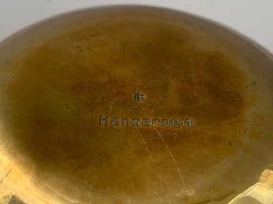 Image 1 of Alfred Schäfter Ciotola Piatto Vassoio Bauhaus Art Deco Nouveau Georg von Mendelssohn Marianne Brandt Hans Przyrembel Ottone