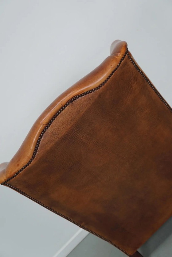 Image 1 of Vintage Nederlandse cognackleurige leren clubfauteuil