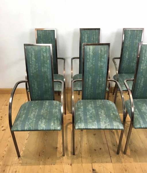 Belgo Chrome eetkamerstoelen uit de jaren 80