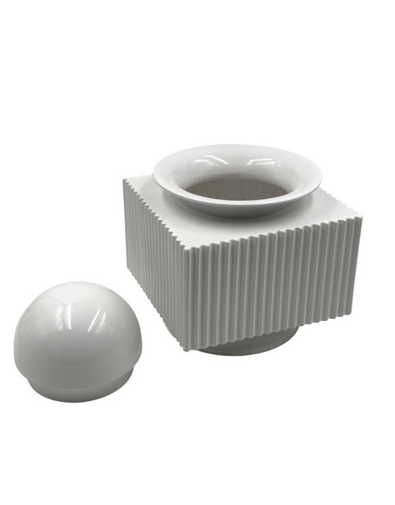 Image 1 of Sergio Asti, jarrón posmoderno de cerámica blanca, Cedit, Italia, década de 1970