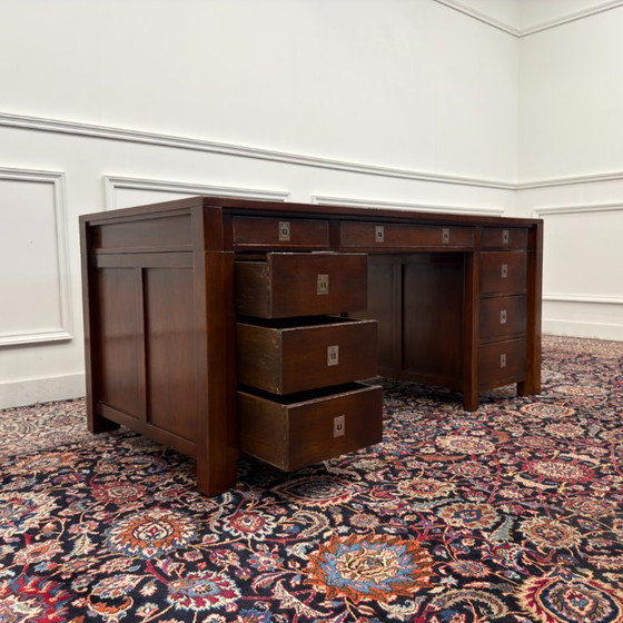 Bureau Eichholtz anglais classique – Bureaux, Métal, Bois (photo 13 of 17)