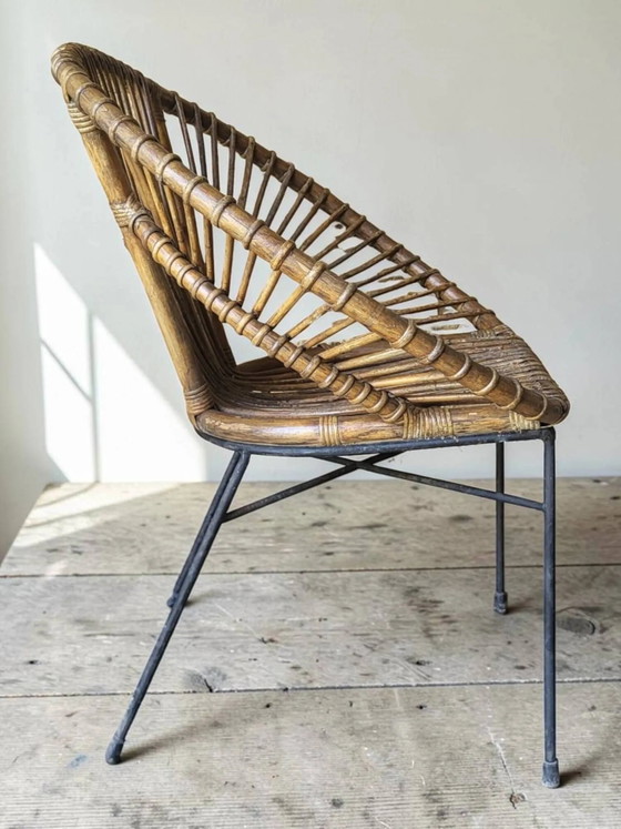 Poltrona in rattan anni '60 (*2) – Sedie da giardino, Wicker, Metal, Vintage (photo 11 of 15)