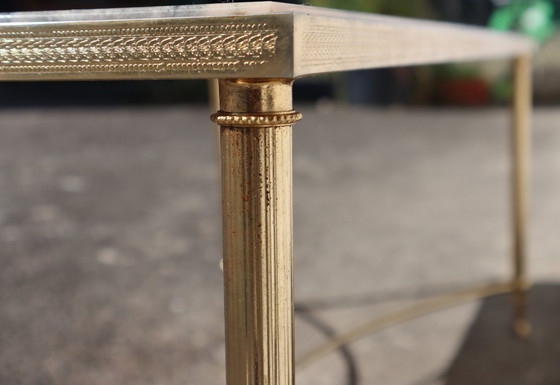 Image 1 of French Vintage Marble Coffee Table - Maison Jansen Lounge Table-Hollywood Regency Style-70s