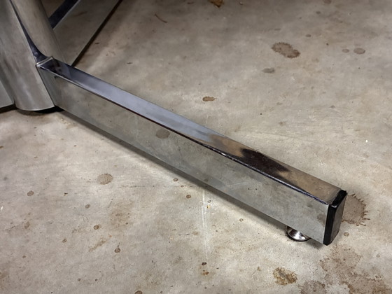 Vintage Dining Table Chrome Teak Minimalist – Wood (photo 10 of 10)