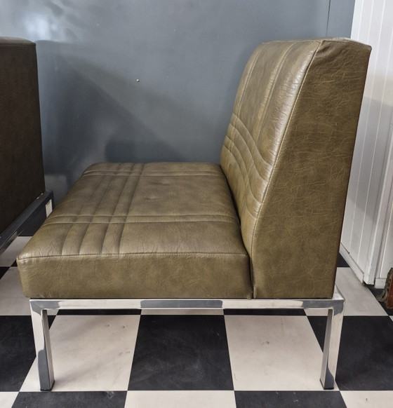 Image 1 of Ensemble de 3 authentiques anciennes chauffeuses fauteuils Vintage 