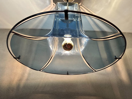 Vintage Fontana Arte hanglamp – Hanglampen, Plexiglass, Chroom (photo 6 of 10)