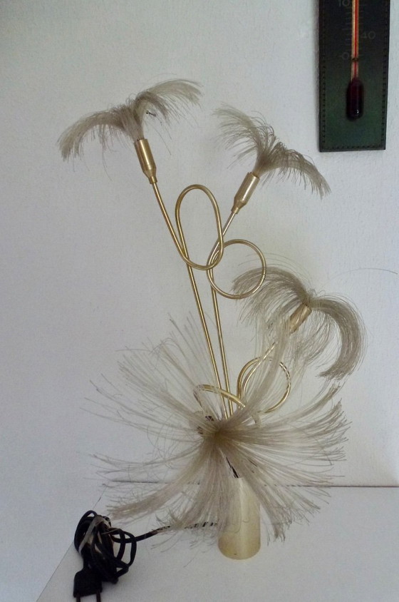 Image 1 of Vintage Fiber Optic Lamp - Palm Tree - Space Age - Hollywood Regency.