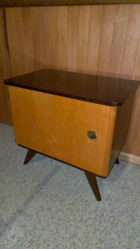 Letto Vintage Vroomshoop Design con Comodini, Anni '60 Mid-Century, Vroomshoop Meubelen, Letti matrimoniali (foto 5 di 8)
