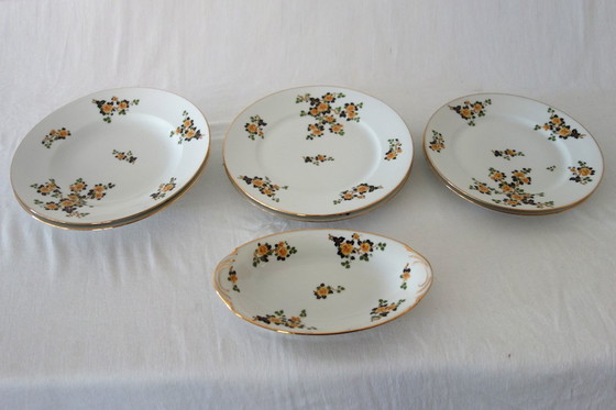 Image 1 of 2 dinner plates, soup plates, dessert plates and Legrand Limoges 1920 serving dish