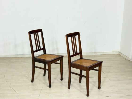 Image 1 of 2x Chaises Gründerzeit / Chaises de salle à manger / Chaises de salon – Gründerzeit / Antique