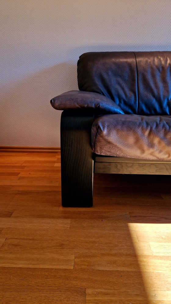 Rolf Benz per Musterring Divano in Pelle – Divani, Legno (photo 2 of 10)