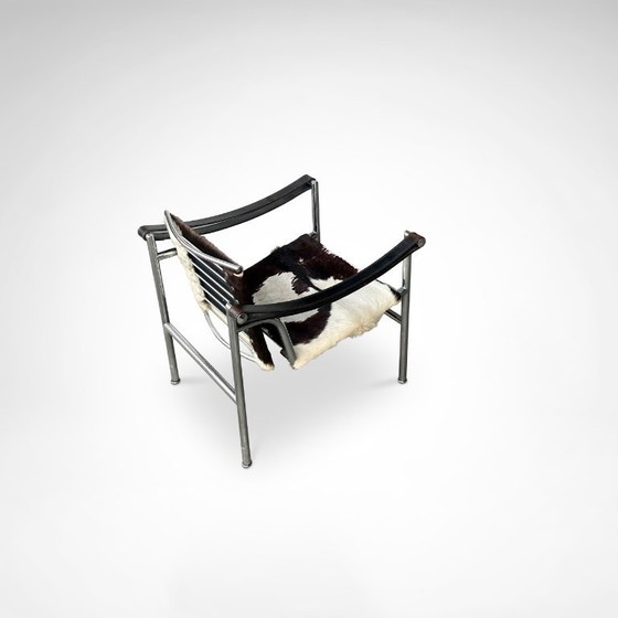 Image 1 of Fauteuil LC1 en peau de poney, conçu par Le Corbusier et al. pour Cassina, années 1980