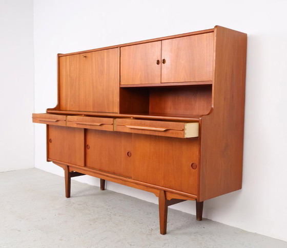 Image 1 of Vintage teak highboard, Denmark 1960s