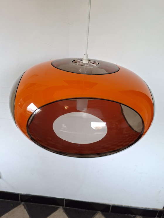 Image 1 of Massive Bug Eye Oranje vintage space age lamp
